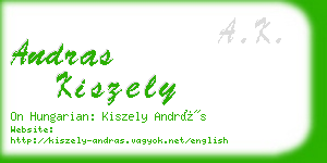 andras kiszely business card